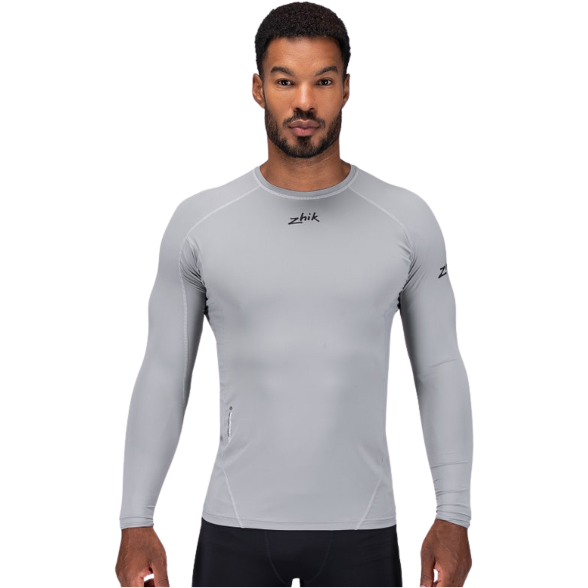 2026 Zhik Männer Eco Spandex LT Long Sleeve Baselayer Top DTP-0163-M-PLT - Platinum